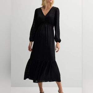 velvet floral long sleeve dress Mac Duggal - Black Long Sleeve Sheer Floral Embroidered Velvet Gown